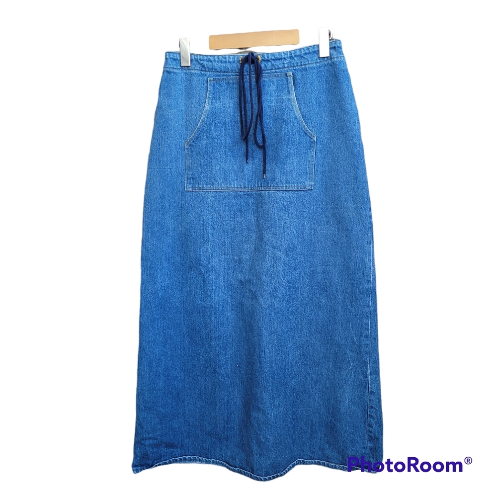 Vintage Denim Prairie Skirt Handmade